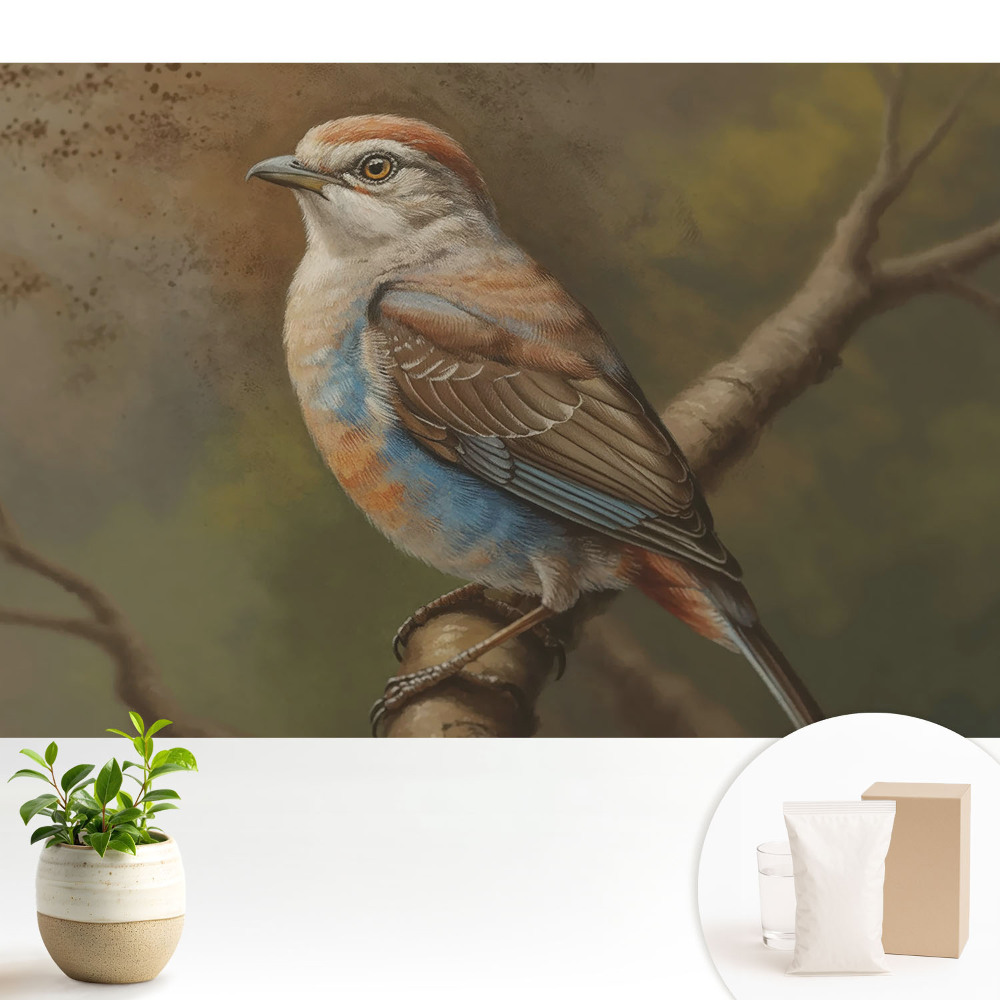 Modern tapéta Realisztikus madár egy ágon