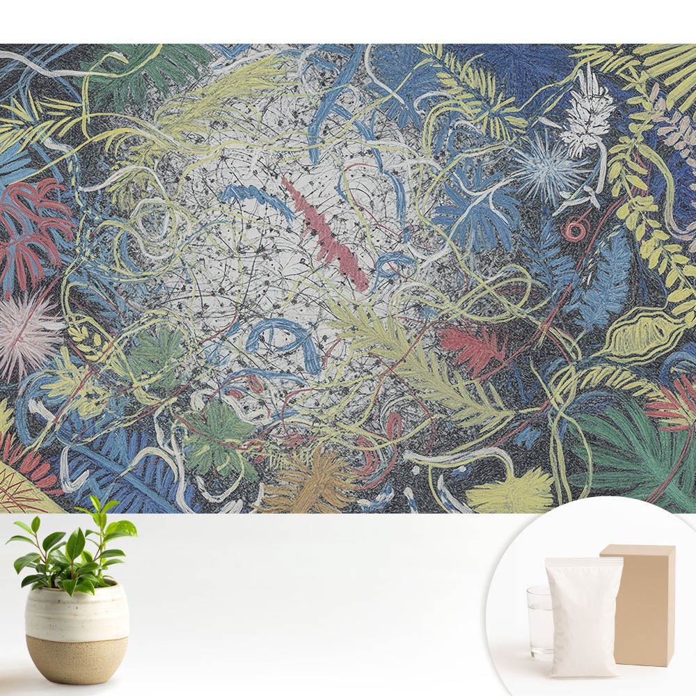 Tapéta Energiával teli absztrakt levelek