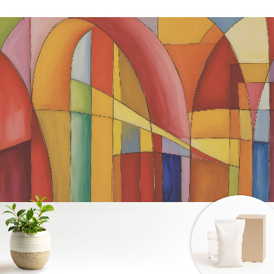 Modern tapéta Színes geometriai ívek