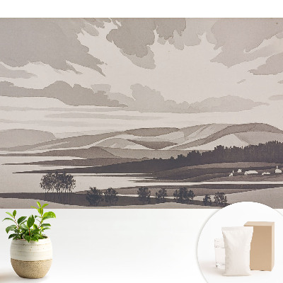 Tapéta Hegyi táj, a természet békés harmóniája