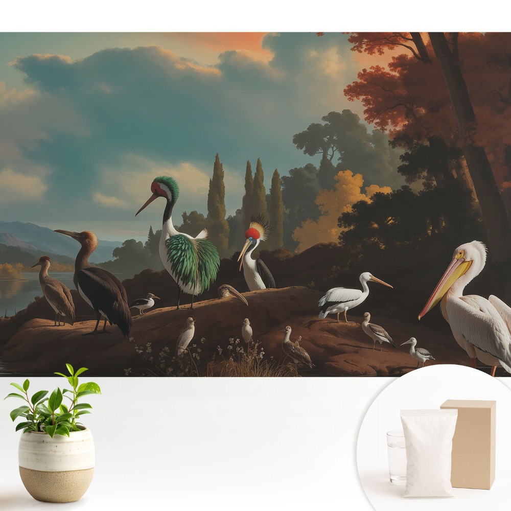 Tapéta A madarak a víz felett szebbek, mint egy álom