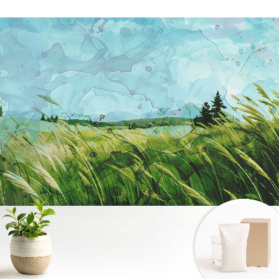 Tapéta Rusztikus rét akvarellben