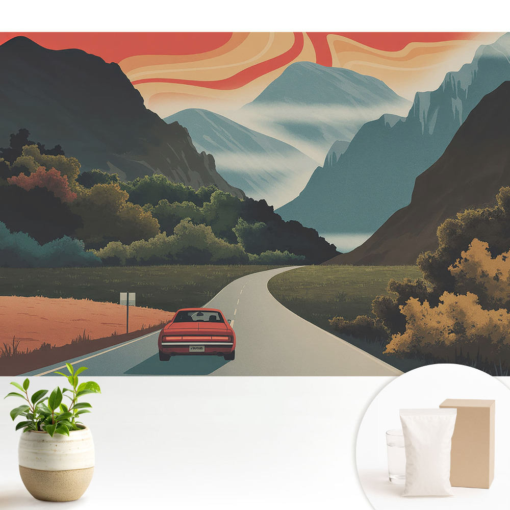 Tapéta Retro kirándulás a hegyekbe