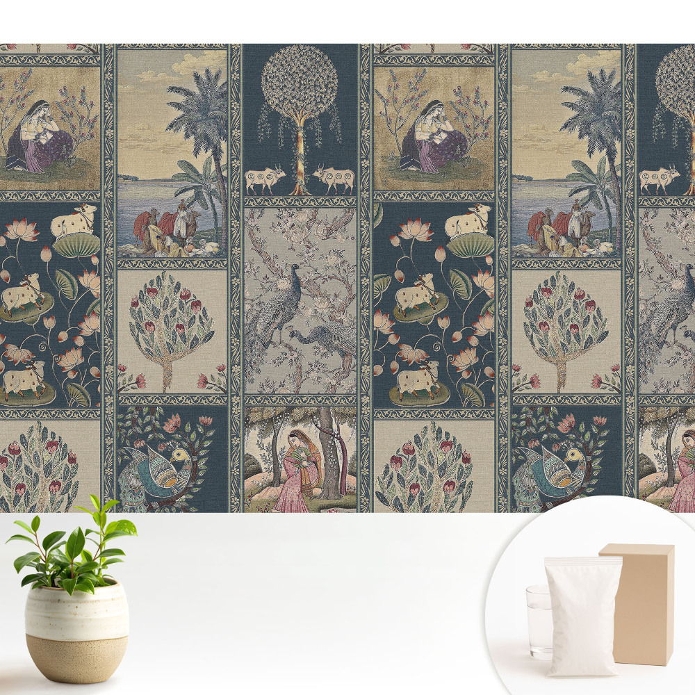 Modern tapéta A természet klasszikus foltvarrásából