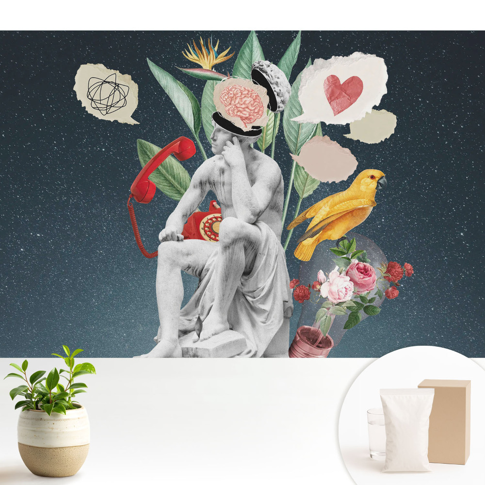 Modern tapéta Kreatív szürreális kollázs