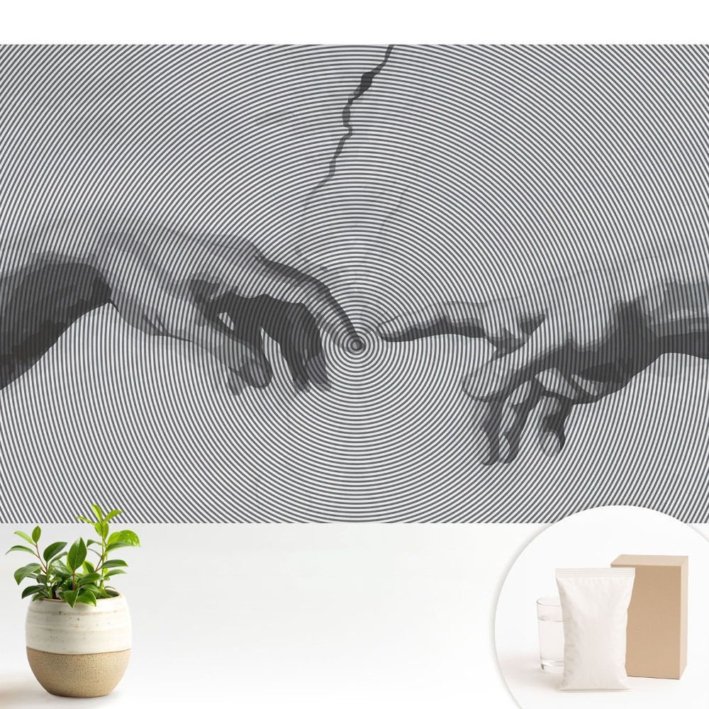 Dekor tapéta Koncentrikus vonalakban lévő kezek