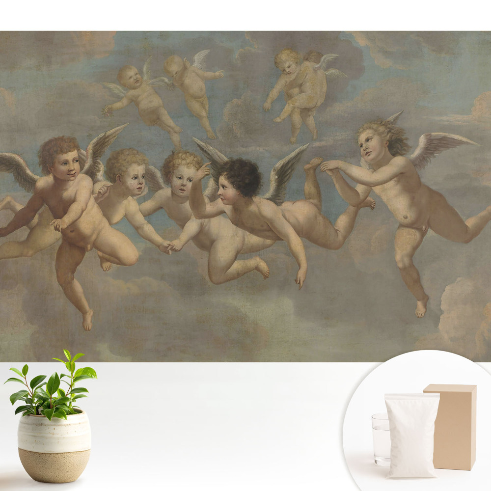 Tapéta Mennyei putti a felhőkben