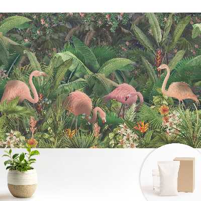 Dekor tapéta A flamingók trópusi egzotikuma