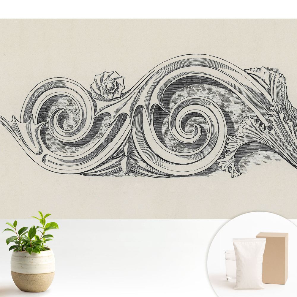 Modern tapéta Stílusos klasszikus növényi dísz