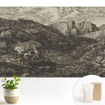 Dekor tapéta Hegyi táj klasszikus lovas