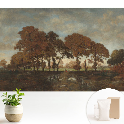 Modern tapéta Őszi fák rusztikus tájban