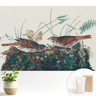 Tapéta Madarak a zöld növények között