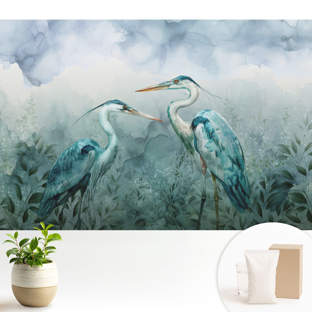 Dekor tapéta A természettel körülvett madarak finom eleganciája