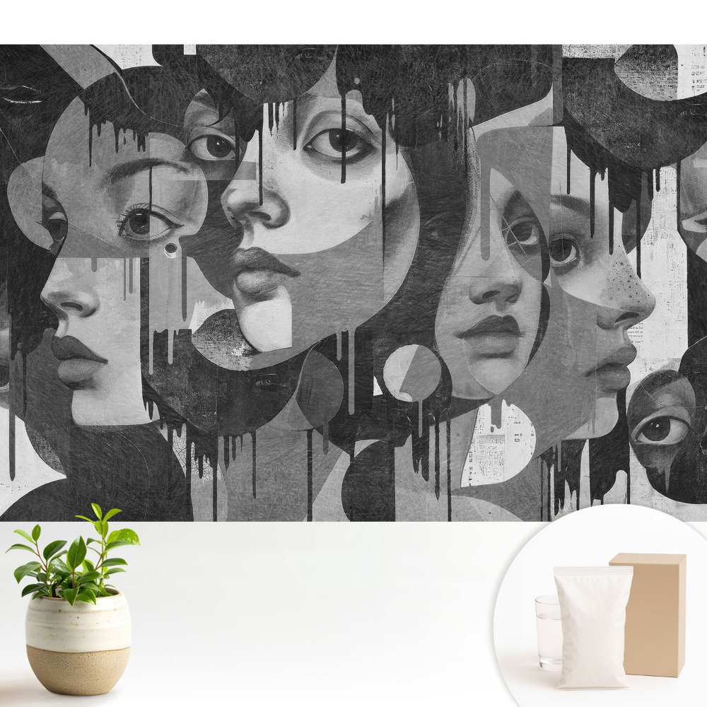 Dekor tapéta Női arcok absztrakt portréi