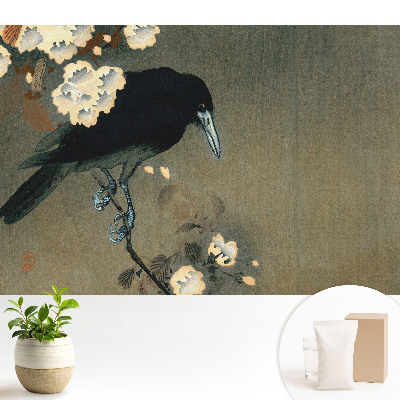 Tapéta Japán madár virágokban