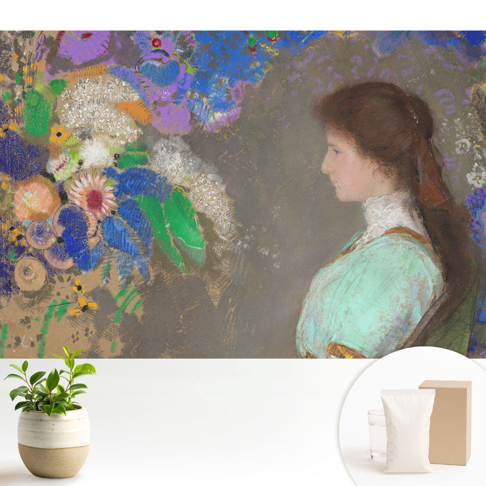 Dekor tapéta Nő a virágok között