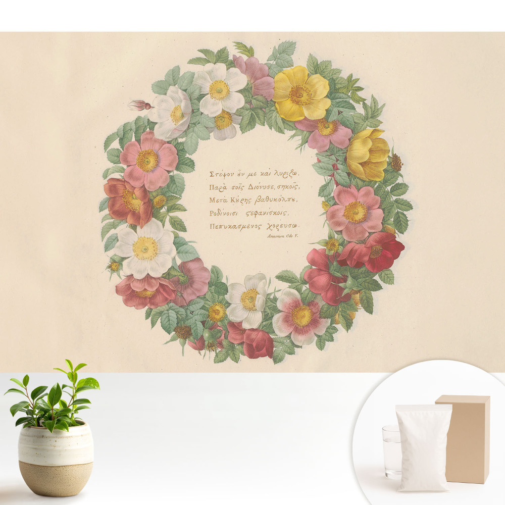 Modern tapéta Klasszikus virágkoszorú