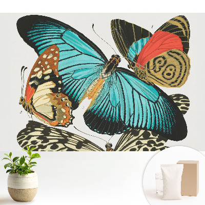 Tapéta Színes pillangók klasszikus stílusban