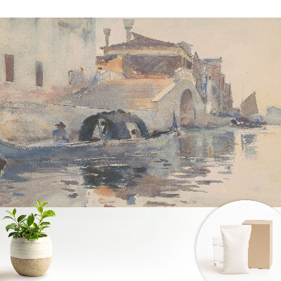Tapéta Akvarell táj Velence, a víz harmóniája