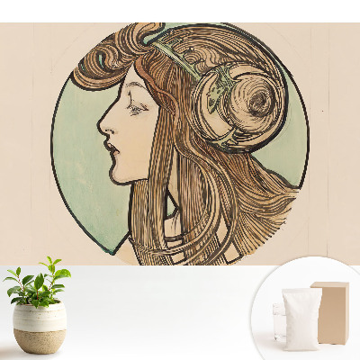 Dekor tapéta Elegáns szecessziós nő profilja