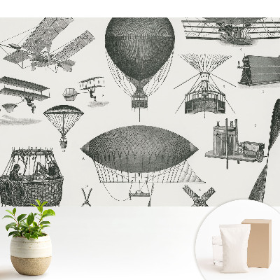 Modern tapéta Retro stílusú repülési találmányok