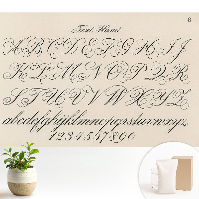 Modern tapéta Kalligrafikus ábécé bonyolult díszítésekkel