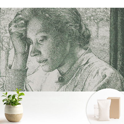 Modern tapéta Gondolatban lévő nő portréja