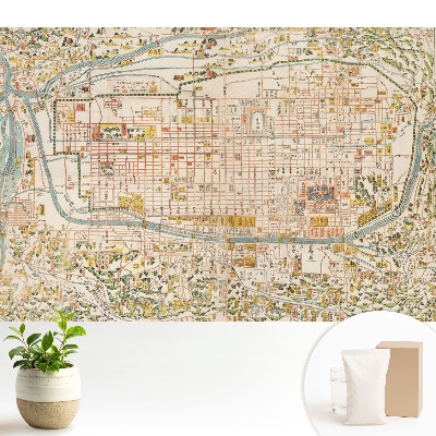 Modern tapéta Történelmi várostérkép utcai részletekkel