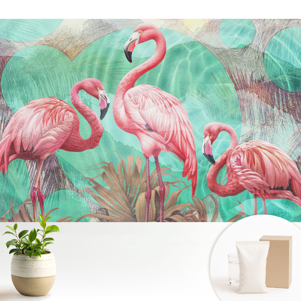 Tapéta Türkiz flamingók