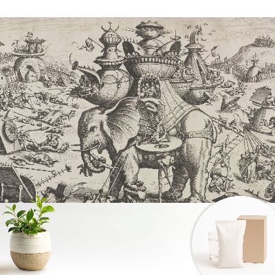 Tapéta Egy szürreális csata, tele részletekkel