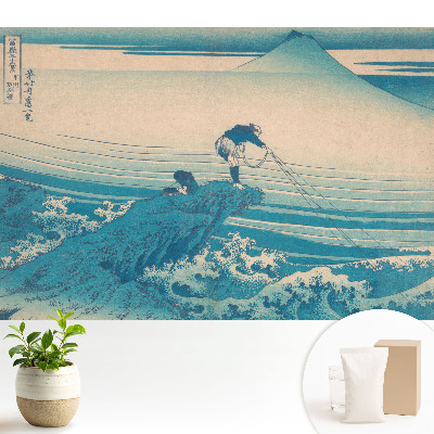 Dekor tapéta Halászok egy heggyel a háttérben.