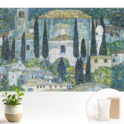 Tapéta Egy mediterrán város, tele zöldövezettel