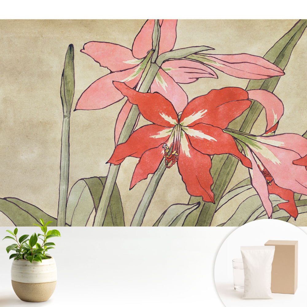 Modern tapéta Retro virágkompozíció harmonikus természet