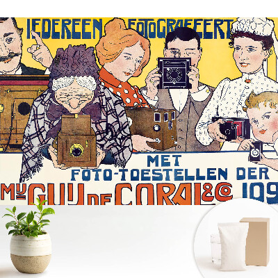 Modern tapéta Retro kamerás reklám