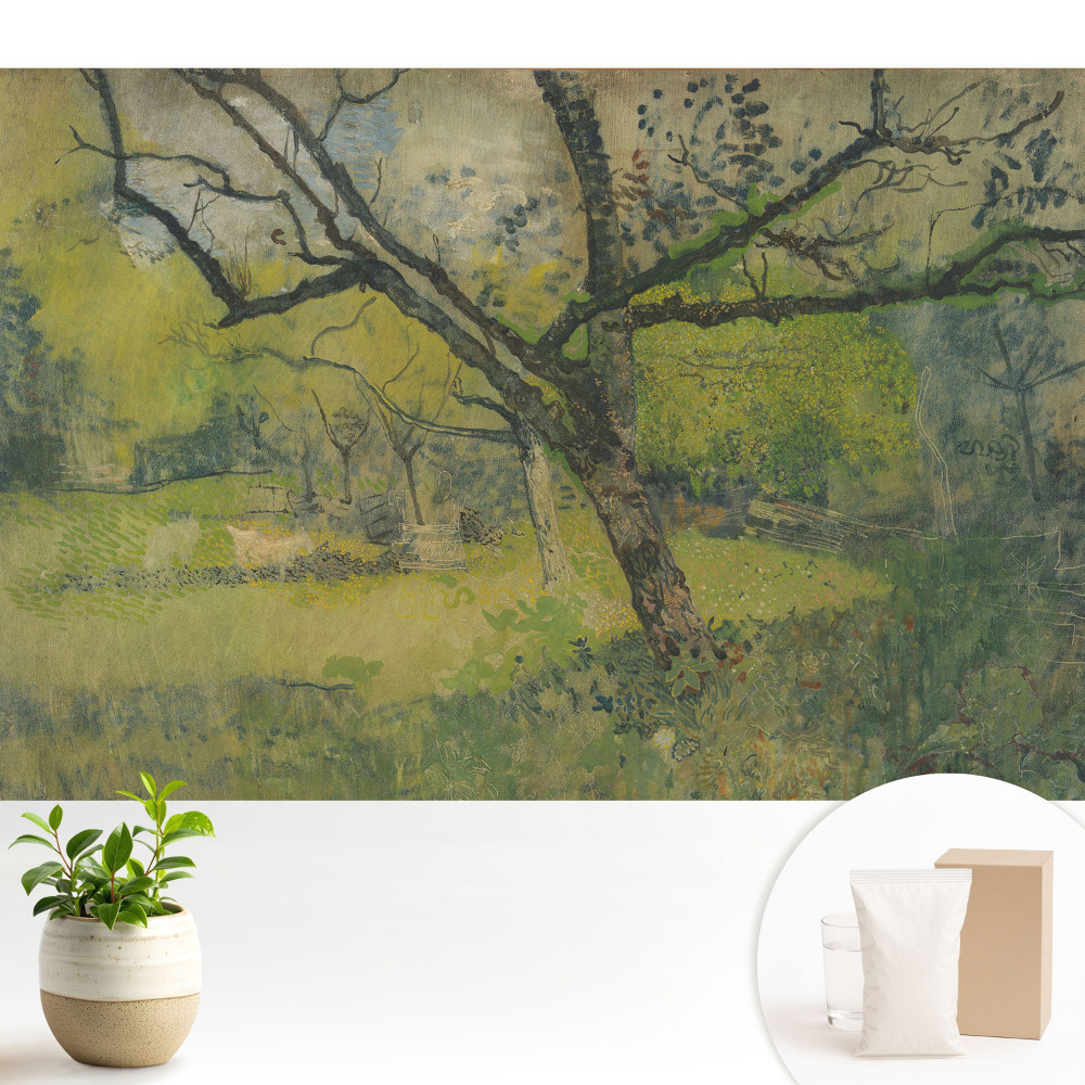 Dekor tapéta Festői táj egy központi fával