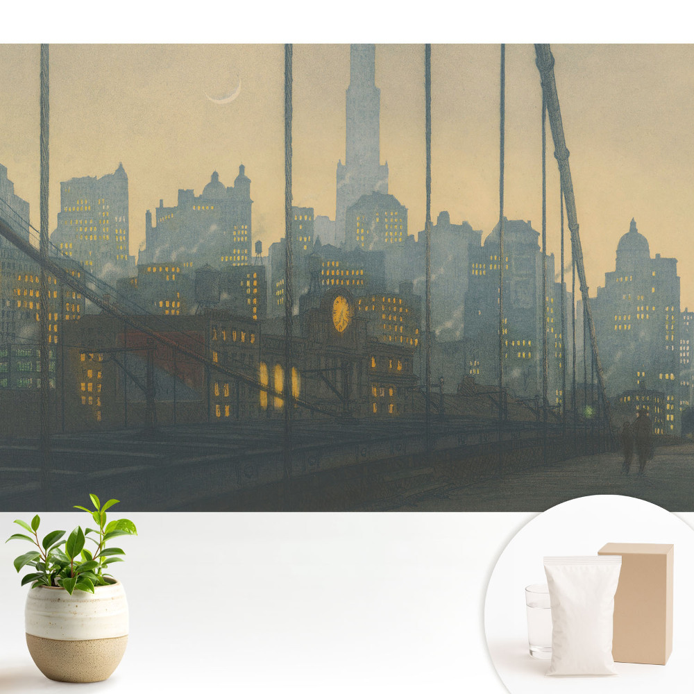 Tapéta Egy fényekkel teli éjszakai város