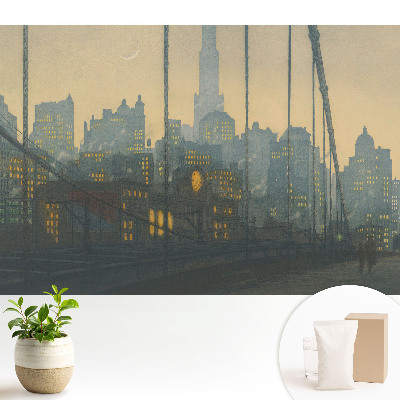 Tapéta Egy fényekkel teli éjszakai város