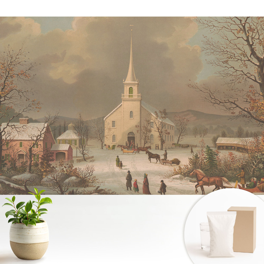 Dekor tapéta Téli zsánerjelenet