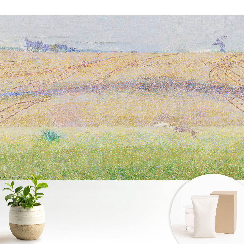 Modern tapéta Pasztellszínű táj, tele élettel