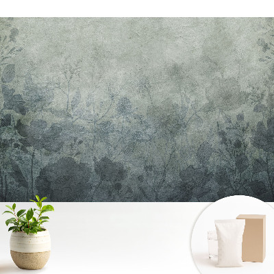 Modern tapéta Virágmotívumok szürke háttéren