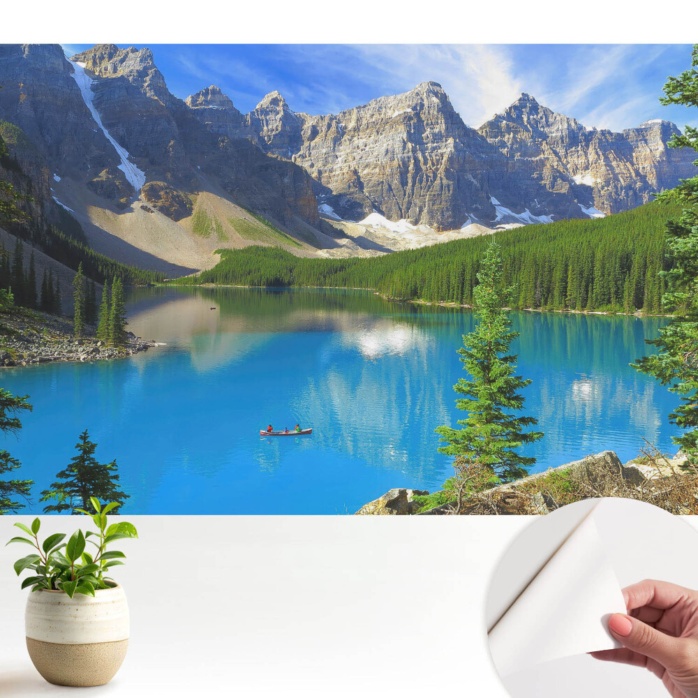 Dekor tapéta Hegyek, tó, zöld növényzet, harmónia