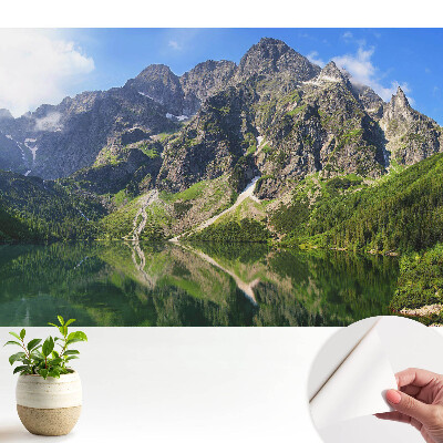 Tapéta Hegycsúcsok a tó felett