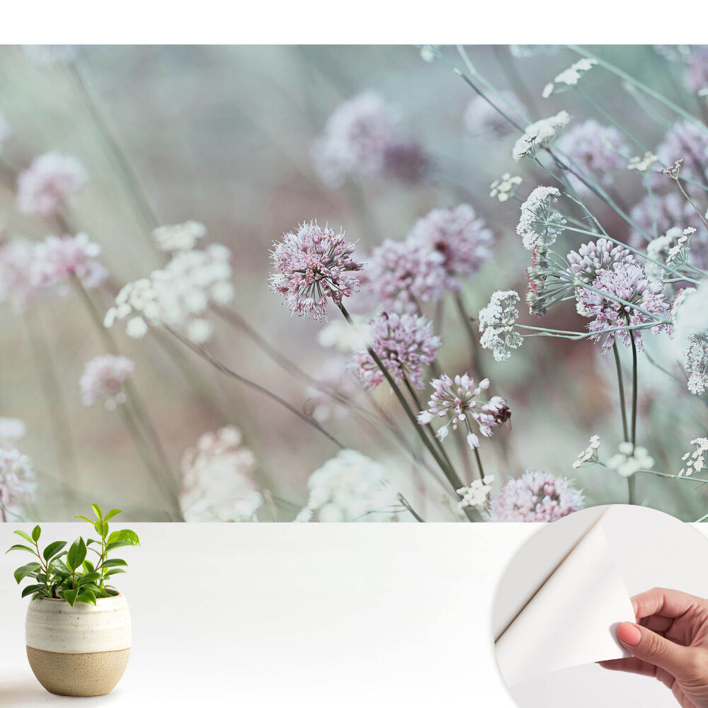 Dekor tapéta Pasztell virágok természetes háttérben