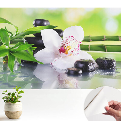 Modern tapéta Orchidea és kövek bambusszal körülvéve