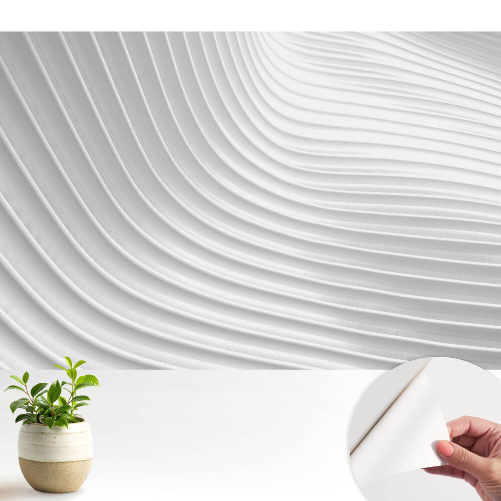 Öntapadós tapéta falra Hullámos vonalak minimalista szerkezet