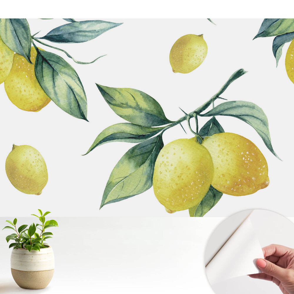 Modern tapéta Citromos minta lédús zöld