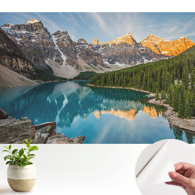 Modern tapéta Hegyi panoráma egy tóval