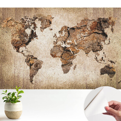 Tapéta Rusztikus világtérkép