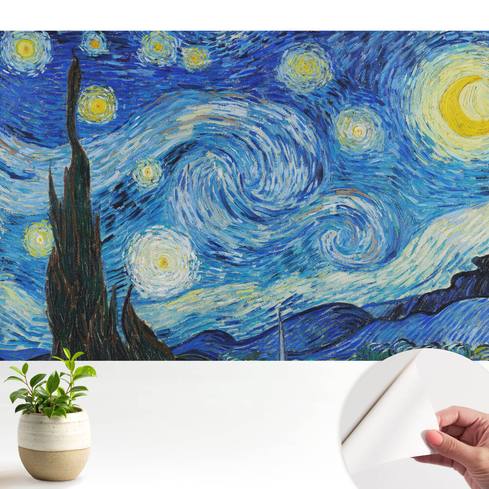 Modern tapéta Örvénylő csillagok és ciprusfa