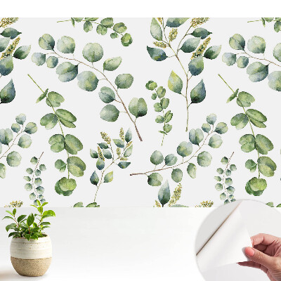 Tapéta Akvarell növényi levelek ismétlődő minta